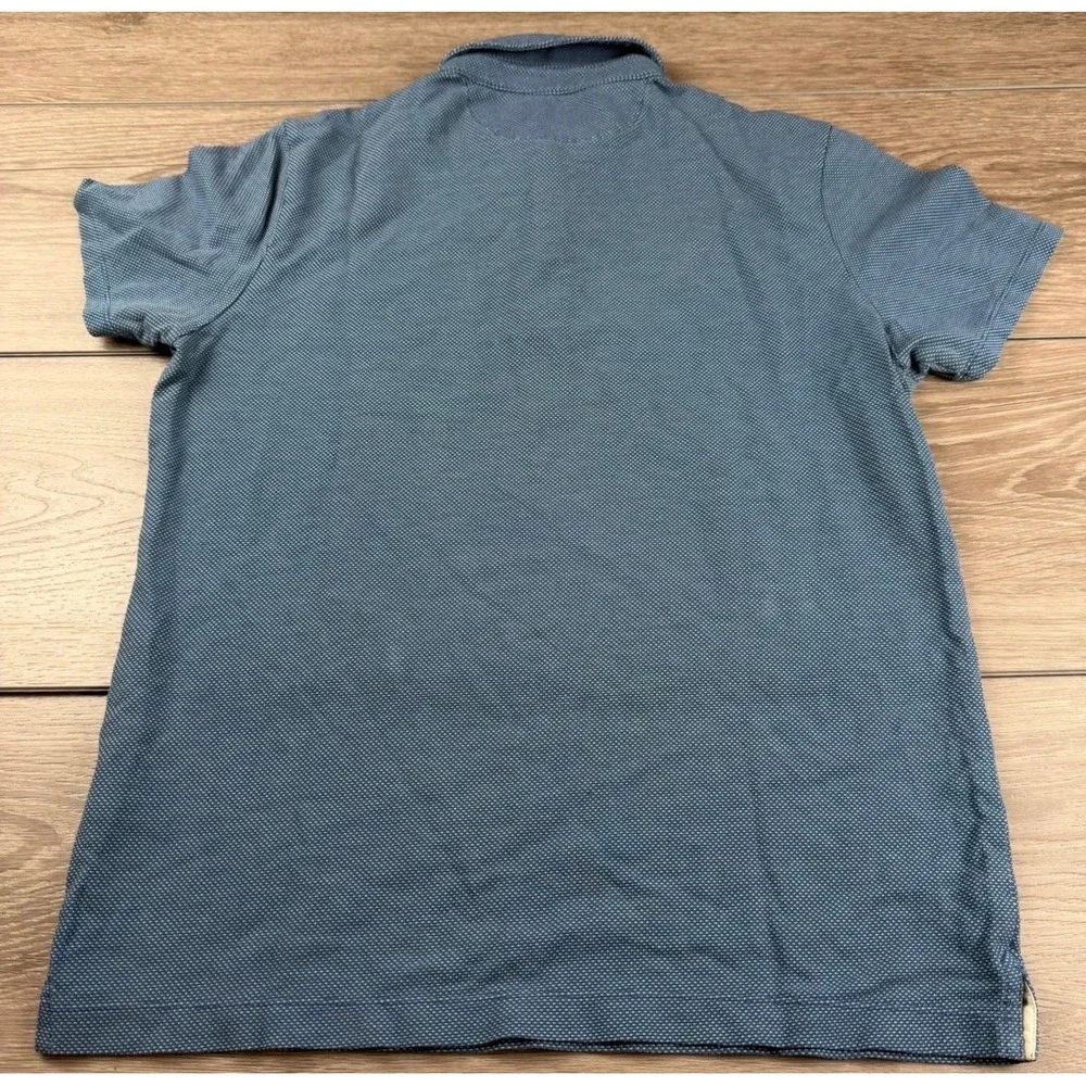 Banana Republic Mens Performance Pique Polo Standard Fit Blue Small